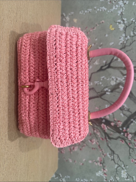 Rebecca Minkoff Handbags - Rebecca Minkoff Pink Crochet Top-Handle Mini Bag